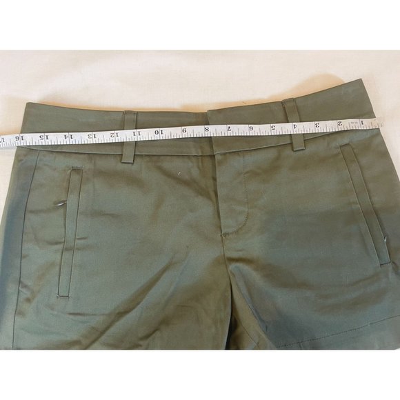 Calvin Klein Womens Basic Chino Shorts Mid Rise Lightweight Olive Green Size 2 - Picture 3 of 8
